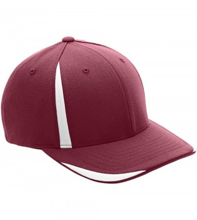Baseball Caps Pro Performance Front Sweep Cap (ATB102) - Sp Maroon/Wht - C012HHBCL7V $19.79