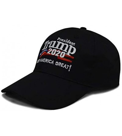 Baseball Caps Donald Trump 2020 Keep America Great Cap Adjustable Baseball Hat with USA Flag - Breathable Eyelets - CY18RQMGI...
