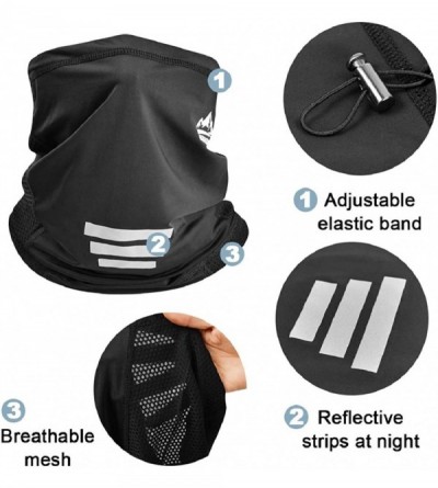 Balaclavas Neck Gaiter Scarf Sun UV Protection Balaclava Breathable Face Mask Outdoor Activity Head Wrap - Black - CO198S7XDQ...