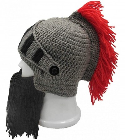 Skullies & Beanies Winter Hats Red Santa Caps Beard Wig Knit Crochet Warm Snow Ski Unisex Lovers Men Women Kid - Visor Beanie...