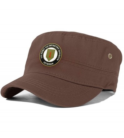 Baseball Caps US Army Veteran 1st Infantry Division Man's Classics Cap Women's Fashion Hat Chapeau - Coffee - CG18AK5E05I $29.79
