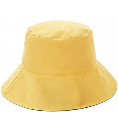 Bucket Hats Women Girls Cotton Leopard Print Reversible Bucket Hat Summer Double Sides Packable Hat for Outdoor Travel - CP18...