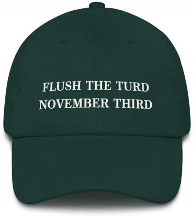 Baseball Caps Flush The Turd November Third Hat (Embroidered Dad Cap) Anti Donald Trump - Spruce - C018XSG5EXW $25.30
