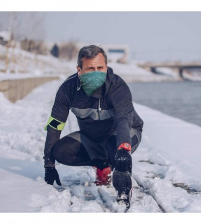 Balaclavas Neck Warmer Gaiter- Polar Fleece Ski Face Mask Cover for Winter Cold Weather & Keep Warm - Lake Green - C918W8UA2T...