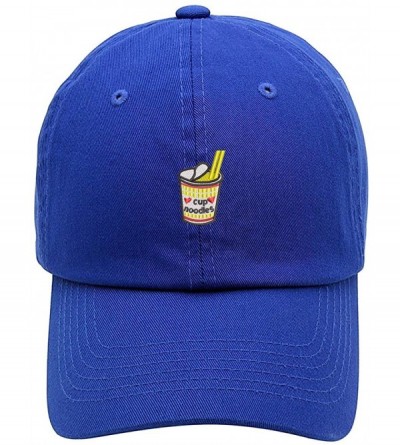 Baseball Caps Unisex Cup of Noodles Low Profile Embroidered Baseball Dad Hat - Vc300_royal - CA18QZ5A49X $30.98