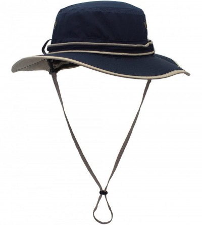 Sun Hats Mens Sun Hat with Neck Flap Quick Dry UV Protection Caps Fishing Hat - Blue - CY126SGF1QT $13.34