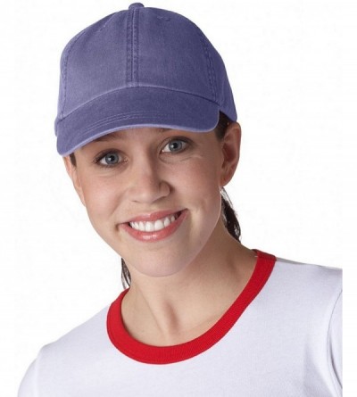 Baseball Caps Optimum Pigment Dyed-Cap - White - Purple - CO118PEAHR5 $11.47