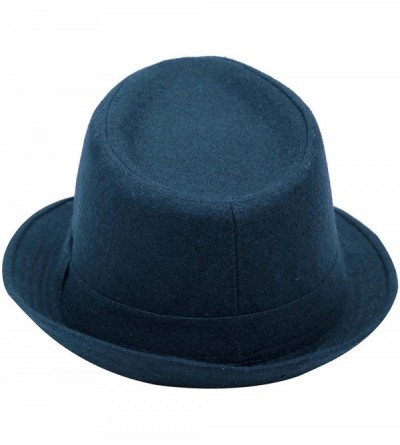 Fedoras Men/Women's Wool Blend Fedora Hat - Navy - CU1843RCTOR $11.10