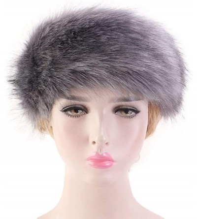 Cold Weather Headbands Women's Faux Fur Headband Elastic Head Warmer Luxurious Earmuff Snow Hat - Fuchsia - C518K76DHSI $12.71