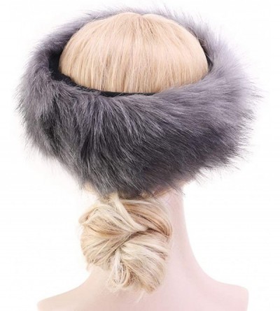 Cold Weather Headbands Women's Faux Fur Headband Elastic Head Warmer Luxurious Earmuff Snow Hat - Fuchsia - C518K76DHSI $12.71