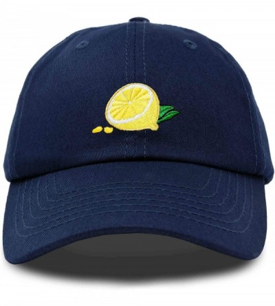 Baseball Caps Lemon Hat Baseball Cap - Navy Blue - CB18M7URCSX $28.06