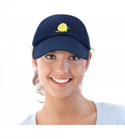 Baseball Caps Lemon Hat Baseball Cap - Navy Blue - CB18M7URCSX $11.38