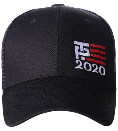 Baseball Caps Trump 2020 Hat & Flag Keep America Great Campaign Embroidered/Printed Signature USA Baseball Cap - Black Mesh -...
