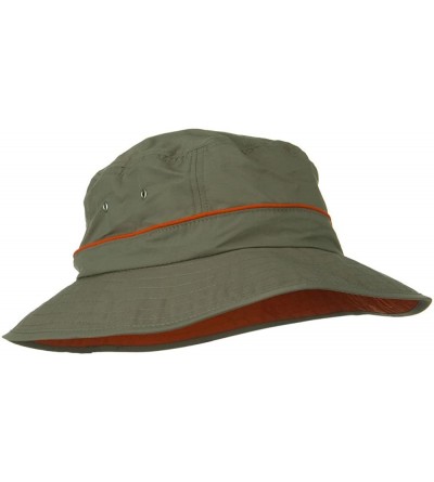 Sun Hats UV 50+ Orange Piping Talson Sun Bucket Hat - Olive - CW11J5ZSM9T $35.02