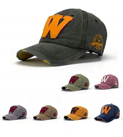 Skullies & Beanies Snapback Hats Unisex Summer Letter W Hockey Baseball Caps Hip Hop Hats YE - Red - CB18AU0ITDE $14.22