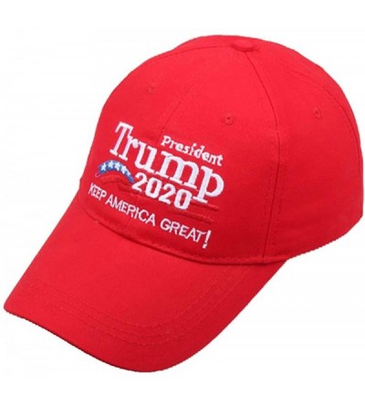 Baseball Caps Keep America Great Again Cap Donald Trump 2020 Campaign MAGA Hat Adjustable Baseball Hat with USA Flag - Red2 -...