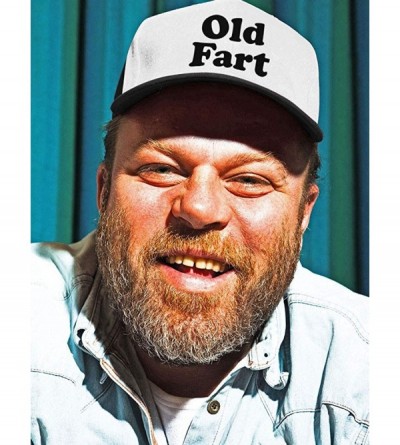 Baseball Caps Old Fart - Funny Birthday Gift For Father - Dad Joke Trucker Hat Mesh Cap - Navy/White - C618R3YM77I $14.49