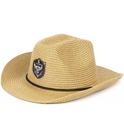 Sun Hats Summer Fedora Straw Panama Hat Roll up Straw Beach Sun Hat Sun Protection UPF50+ - C-khaki - CM18O6KY0W6 $14.22
