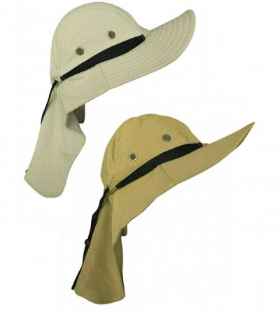 Sun Hats Men Women Boonie Bucket Hat with Neck Flap Wide Brim UV Protection Sun Hat Cap Packable Adjustable - CV18RHY78OK $15.47