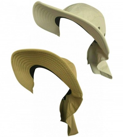 Sun Hats Men Women Boonie Bucket Hat with Neck Flap Wide Brim UV Protection Sun Hat Cap Packable Adjustable - CV18RHY78OK $15.47