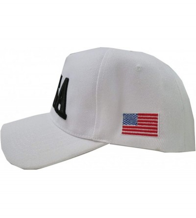 Baseball Caps Make America Great Again Donald Trump MAGA Baseball Cap Hat - White Usa Flag 45 - CK18S0YM0W9 $7.18