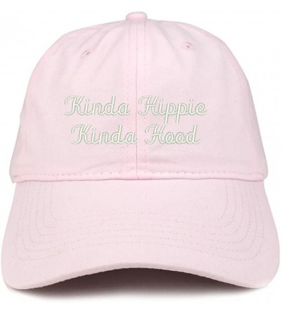 Baseball Caps Kinda Hippie Kinda Hood Embroidered Brushed Cotton Cap - Light Pink - CP188T8T42W $18.46