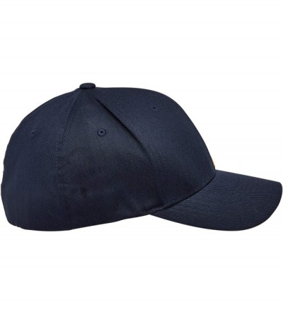 Skullies & Beanies Men's Corp Shift 2 Flexfit Hat - Navy Blue/Gold - CA18TAHGEKH $25.16