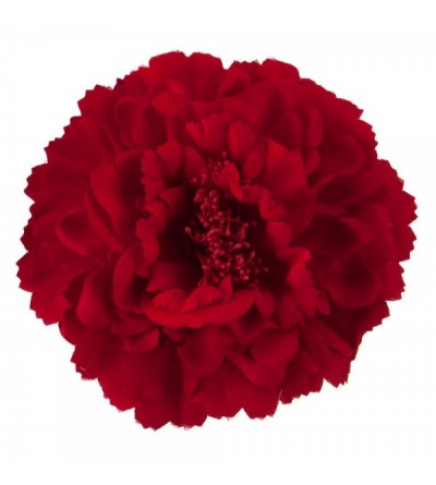 Headbands Multi Petal Flower with Pin and Clip - Red OSFM - CA11C0N91SJ $38.27