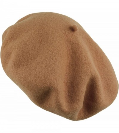 Berets Women's Wool French Beret Cozy Stretchable Beanie Unisex Artist Cap One Size - Timber - CH18ATXSAQX $22.45