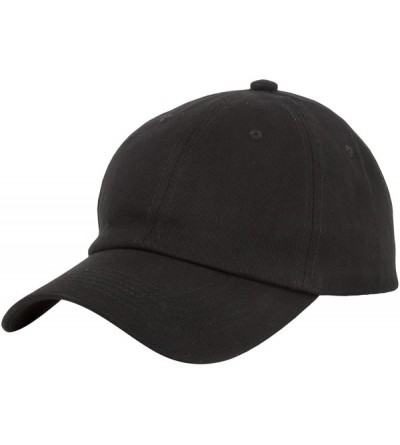 Baseball Caps Unstructured Adjustable Dad Hat w/Buckle - Black - CE18E9H9QD5 $9.31