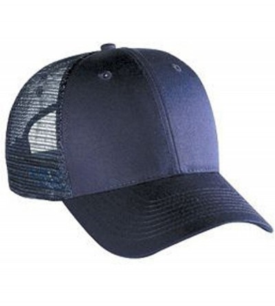 Baseball Caps Cotton Twill Low Profile Style Mesh Back Caps - Navy - C317YEMKI3W $13.53
