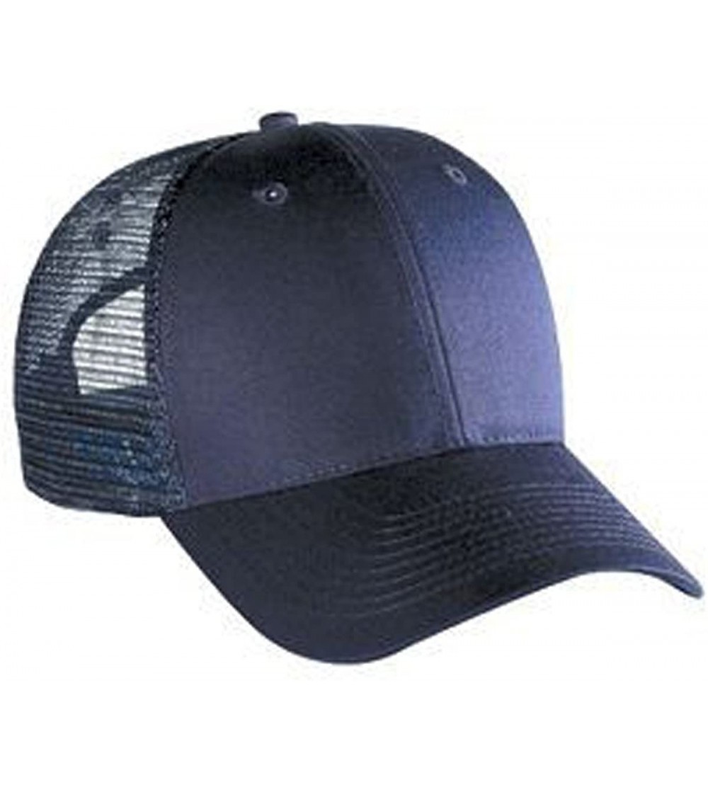 Baseball Caps Cotton Twill Low Profile Style Mesh Back Caps - Navy - C317YEMKI3W $20.84