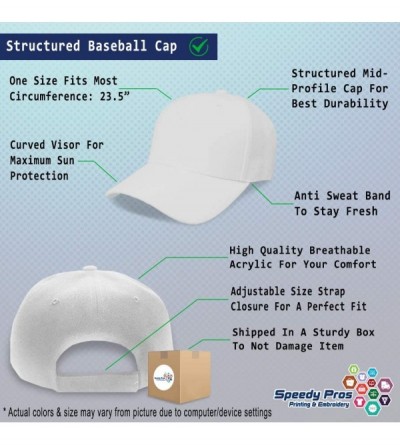 Baseball Caps Custom Baseball Cap Lightning Bolt Embroidery Acrylic Dad Hats for Men & Women - White - C118SDK30E7 $12.91