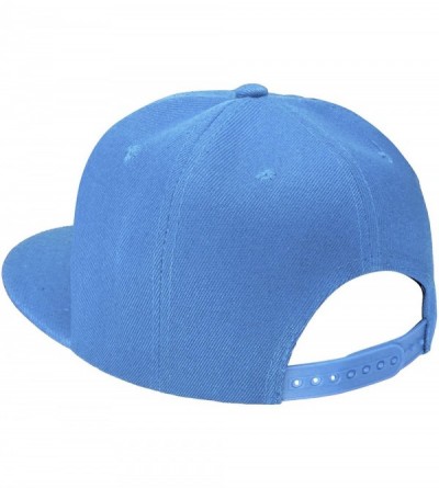 Baseball Caps Classic Snapback Hat Cap Hip Hop Style Flat Bill Blank Solid Color Adjustable Size - 1pc Sky Blue - CZ18GNDOM37...