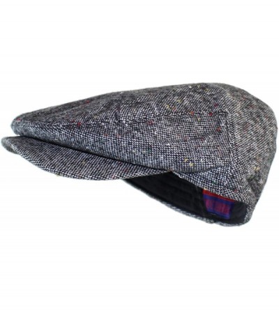 Newsboy Caps Irish Donegal Tweed Newsboy Driving Cap with Quilted Lining - Ash Gray - CB18KHWX2OO $13.45