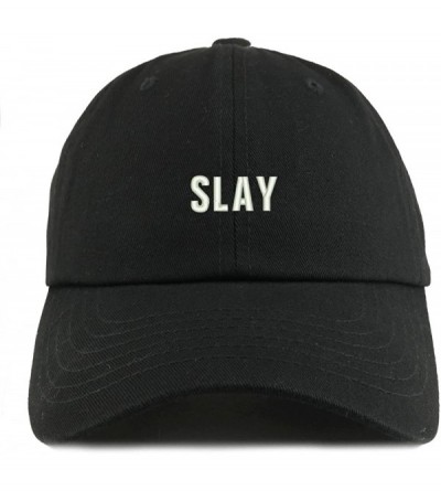 Baseball Caps Slay Embroidered Low Profile Soft Cotton Dad Hat Cap - Black - C518D586M35 $22.63