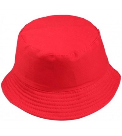 Sun Hats Unisex Cotton Classic Foldable UPF 50+ Sun Hat Outdoor Pure Color Floppy Bucket Hat UV Sun Protection Beach Cap - CK...