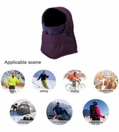 Balaclavas Warm Winter Trapper Ushanka Hat Unisex Faux Fur Hunting Ear Flap Hat with Chin Strap and Breathable Facemask - CJ1...