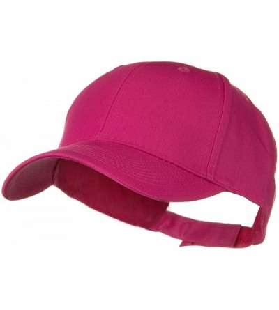 Baseball Caps Solid Cotton Twill Low Profile Strap Cap - Hot Pink - CA11918G1FH $22.94