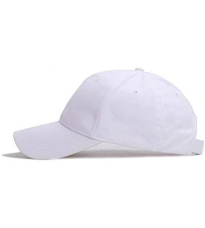 Baseball Caps Cotton Ponytail Hats Baseball for Women Adjustable Solid Color - Pink+white - CC18NNO2SZU $13.68