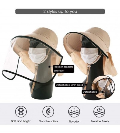 Sun Hats UPF 50 Sun Hats for Women Wide Brim Safari Sunhat Packable with Neck Flap Chin Strap Adjustable - 69085khaki - CZ197...