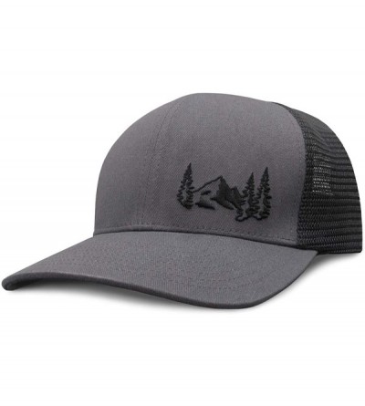 Baseball Caps Trucker Hat for Men or Women- Many Cool Designs - Mountain- Gray - CG18TCX0SKD $20.86