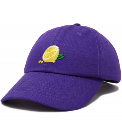 Baseball Caps Lemon Hat Baseball Cap - Purple - CG18M7TT84I $12.37
