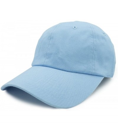 Baseball Caps Washed Cotton Dad Cap - Blue - CV187237A88 $24.23