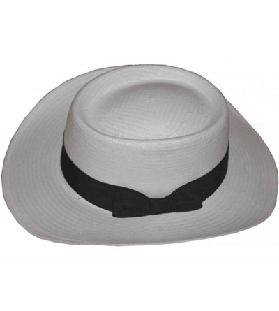 Fedoras Men's Gambler Toyo Hat White - CW127BQQUDN $53.66