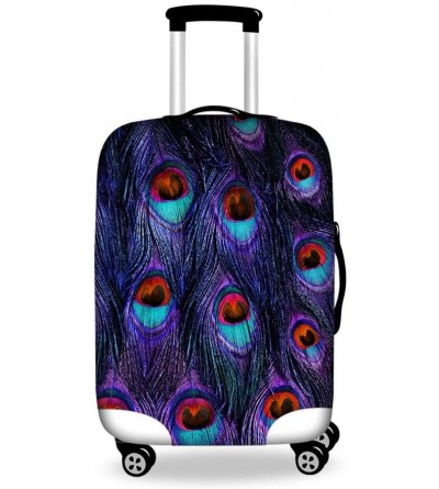 Sun Hats 22-25 Inch Fashion Feather Print Sweet Gift Suitcase Protective Cover for Women Lady - Peacock Feather 6 - CQ188NKXW...