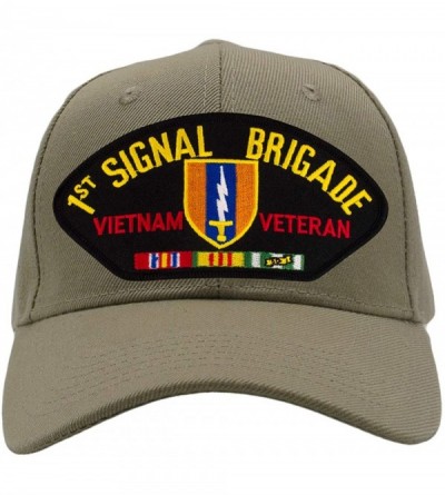 Baseball Caps 1st Signal Brigade - Vietnam War Veteran Hat/Ballcap Adjustable One Size Fits Most - Tan/Khaki - CG18OXA4EZO $5...