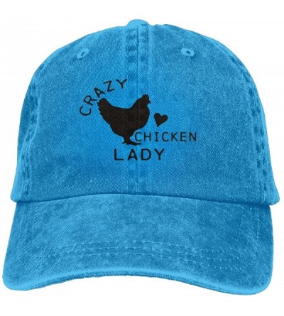 Cowboy Hats Crazy Chicken Trend Printing Cowboy Hat Fashion Baseball Cap for Men and Women Black - Royalblue - CX1804K3X6T $1...