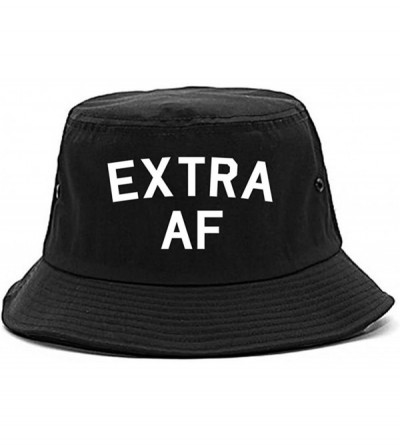 Bucket Hats Extra AF Funny Bucket Hat - Black - CU18CZZ4ACK $50.30