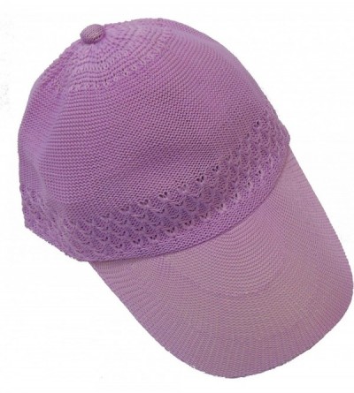 Baseball Caps Knit Polyester Baseball style cap [style 201] - Lilac - CG11CYMXVS7 $19.35